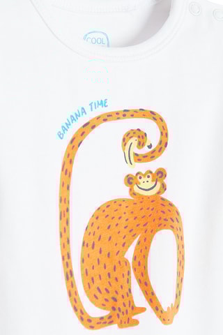 Body e calções - Branco e azul