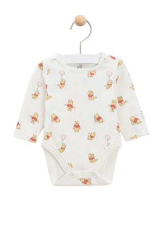 Body e jardineiras Winnie The Pooh Disney - Branco e rosa-maquilhagem
