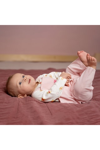 Body e jardineiras Winnie The Pooh Disney - Branco e rosa-maquilhagem