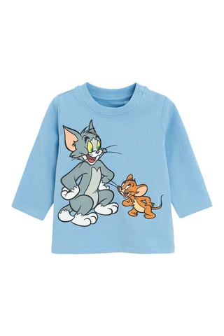Conjunto 3 peças Tom e Jerry - Azul-claro e amarelo
