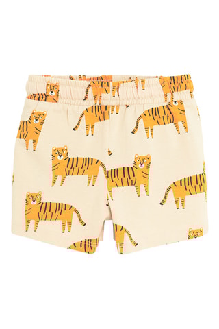 T-shirt e calções - Bege