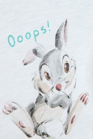 T-shirt e calções Panpan Bambi Disney Cinzento-claro mesclado e bege mesclado