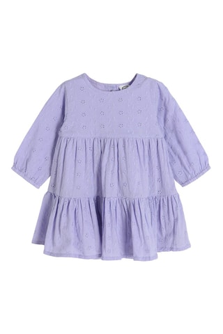 Fita e vestido em bordado inglês Violeta