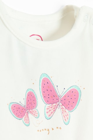 Body-vestido - Branco e rosa-maquilhagem