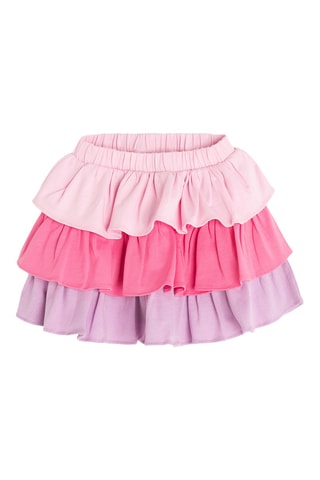 Saia com folhos - Rosa