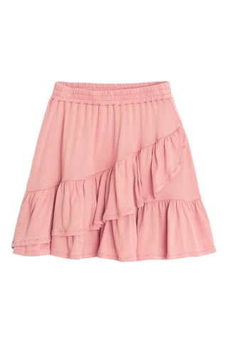 Saia com folhos - Rosa