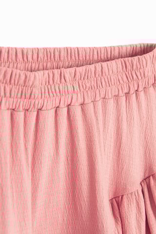 Saia com folhos - Rosa