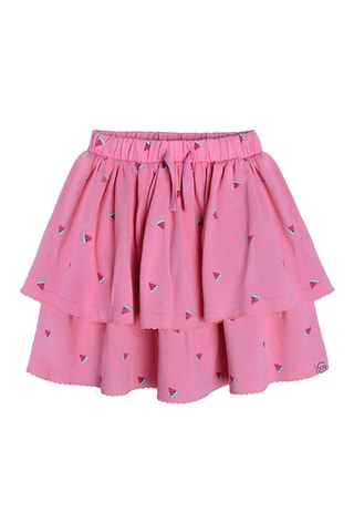 Saia com folhos Rosa