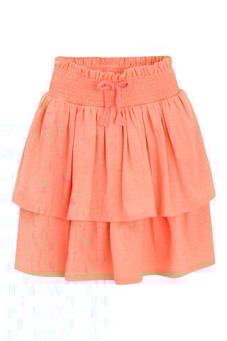 Saia com folhos - Coral