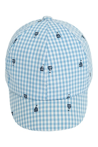 Boné - Azul-celeste e branco