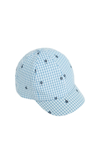 Boné - Azul-celeste e branco