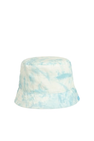 Chapéu à pescador tie and dye - Azul-celeste e branco