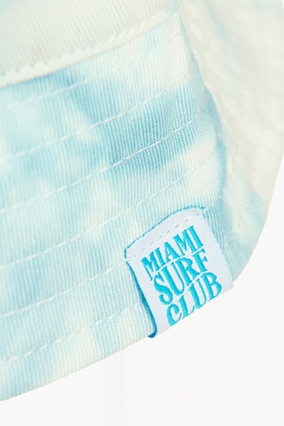 Chapéu à pescador tie and dye - Azul-celeste e branco