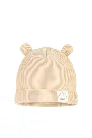 Gorro com orelhas - Bege-claro