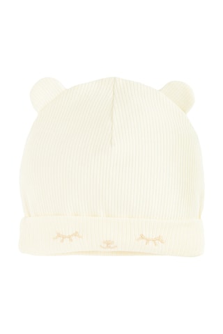 2 mutsen met oortjes - Roze en Wit