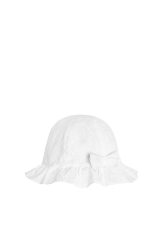 Chapéu à pescador em bordado inglês - Branco