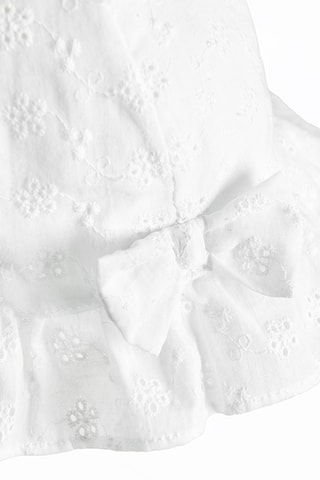 Chapéu à pescador em bordado inglês - Branco