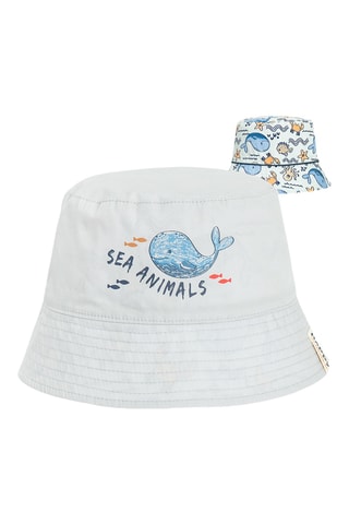 Chapéu à pescador reversível - Cinzento-claro