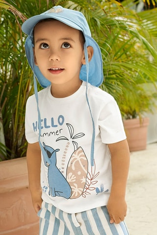 Boné safari - Azul-celeste