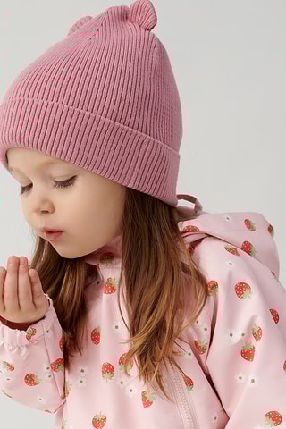 Gorro com orelhas - Rosa-velho