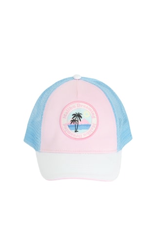 Boné - Rosa e azul-celeste