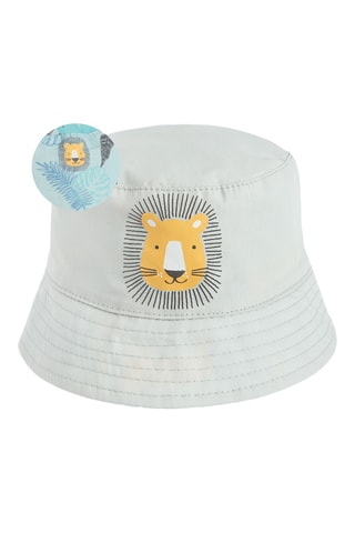 Chapéu à pescador reversível - Cinzento-claro e Azul-celeste