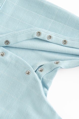 Macacão efeito ilusório - Branco e azul-celeste