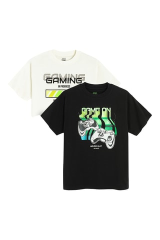 2 t-shirts - Branco e preto