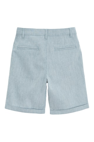 Camisa e bermudas - branco e azul-celeste mesclado