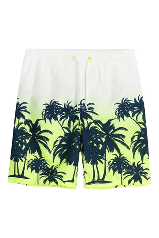 Calções de banho dip and dye - branco e verde-lima