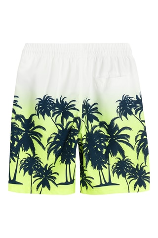 Calções de banho dip and dye - branco e verde-lima