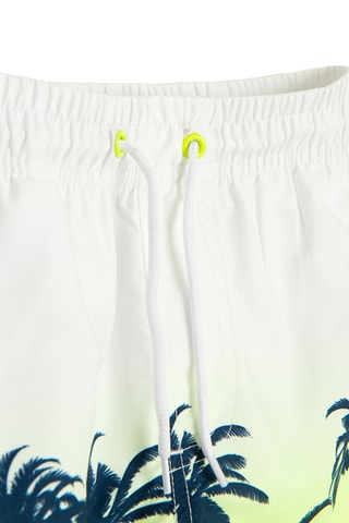 Calções de banho dip and dye - branco e verde-lima