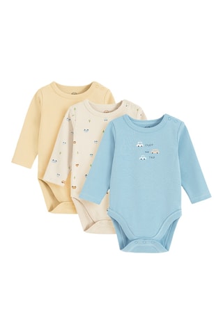 3 bodies - Azul-celeste e cru