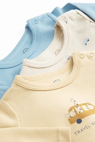 3 bodies - Azul-celeste e cru