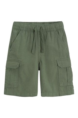 Calções em linho - Verde