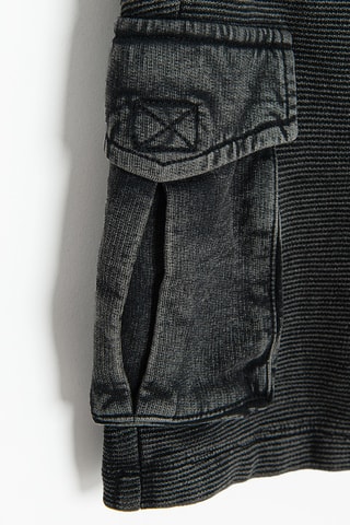 Calções de ganga - Preto