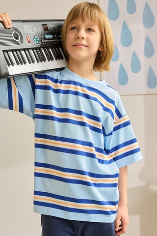 T-shirt - Azul e branco