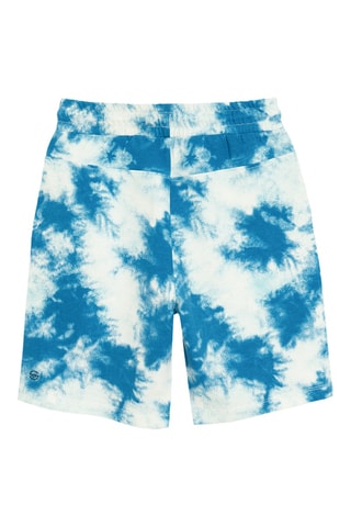 Calções tie and dye - Azul-cobalto e branco