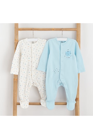 2 babygros - Azul-celeste e branco