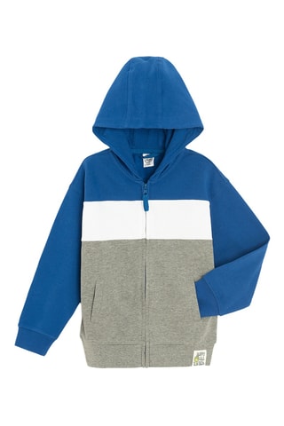 Sweat com capuz - Azul-cobalto