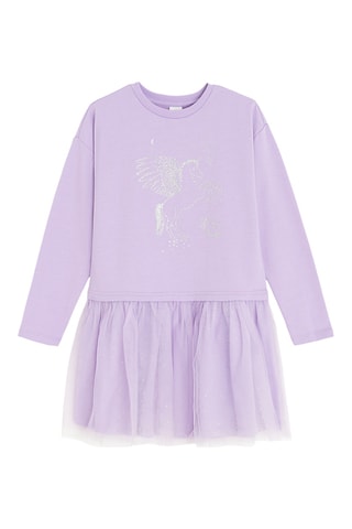 Vestido bi-matéria - Malva