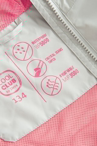 Corta-vento com capuz - Cinzento