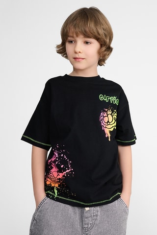 T-shirt Garfield - Preto