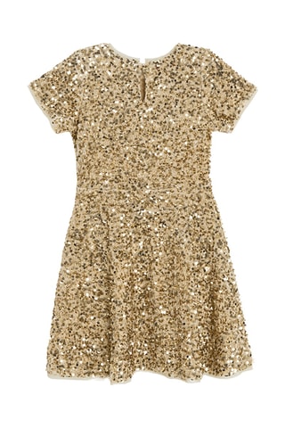 Vestido - Dourado e bege