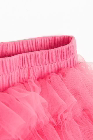 Saia com folhos - Rosa