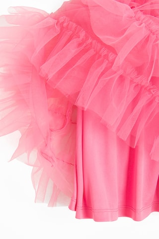 Saia com folhos - Rosa