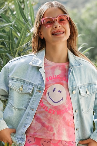 Casaco de ganga - Azul-celeste