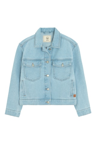 Casaco de ganga - Azul-celeste