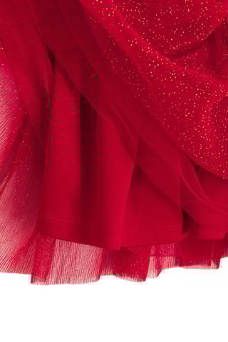 Saia com folhos - Vermelho