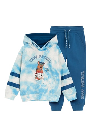 Sweat tie and dye e jogging Chase e Marcus Patrulha Pata - Azul-petróleo